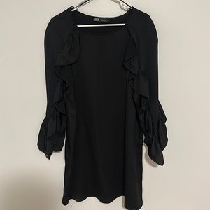 Zara ruffle sleeve dress